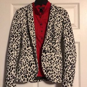 Cheetah print blazer